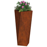 Vidaxl plantenbak 2 pcs roestig 30 x 30 x 75 cm cortenstaal