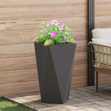 Vidaxl plantenbak zwart 40 x 40 x 75 cm staal