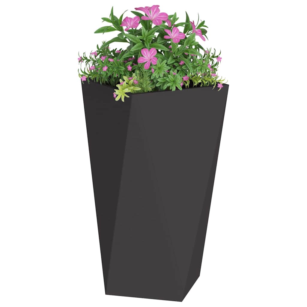 Vidaxl plantenbak zwart 40 x 40 x 75 cm staal