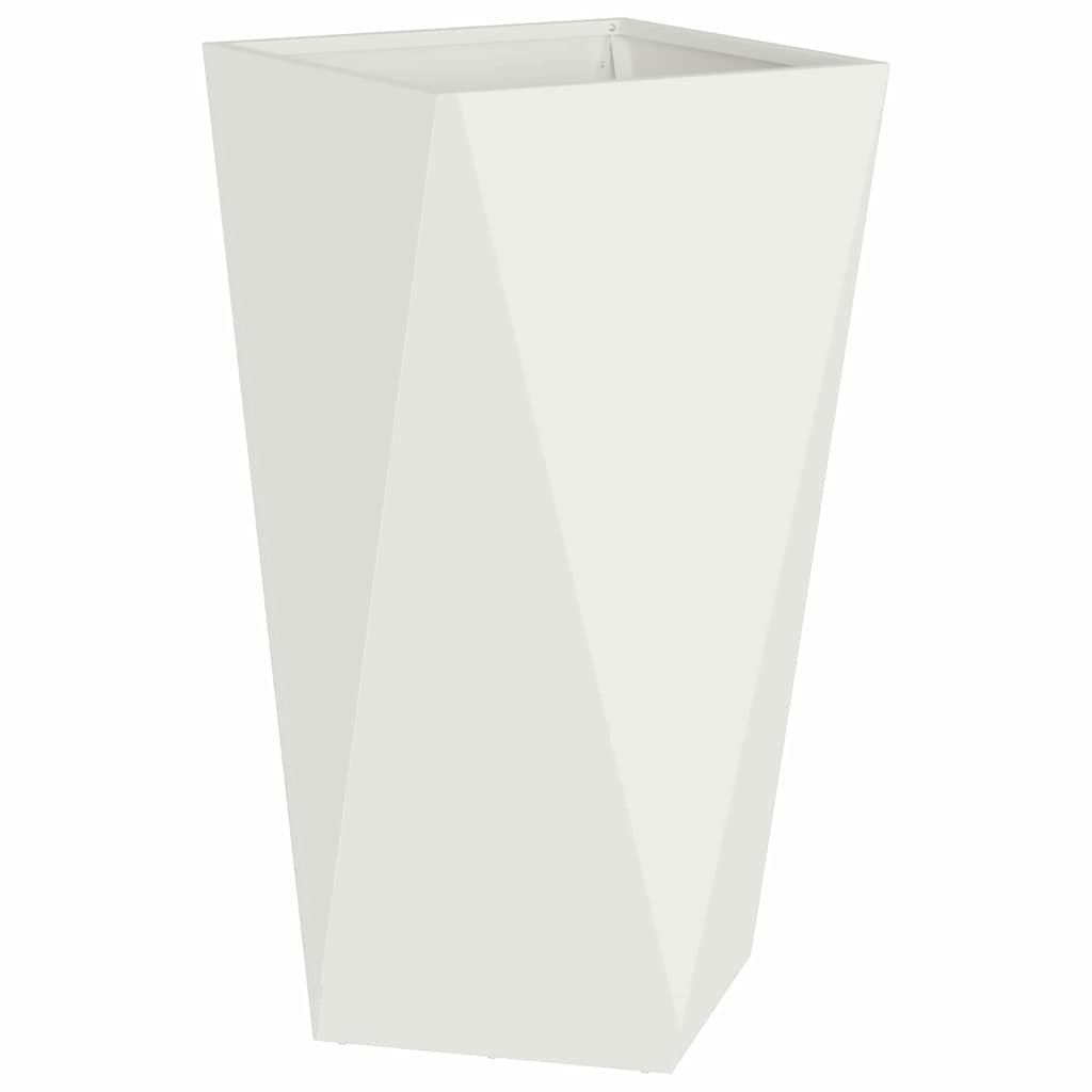 Vidaxl plantenbak wit 40 x 40 x 75 cm staal