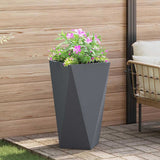 Vidaxl plantenbak antraciet 40 x 40 x 75 cm staal