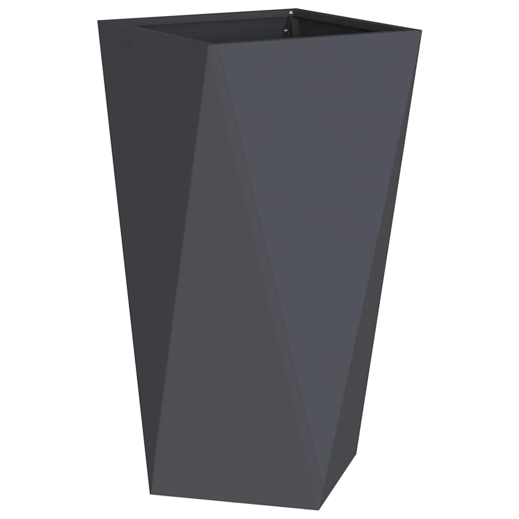 Vidaxl plantenbak antraciet 40 x 40 x 75 cm staal