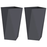 Vidaxl plantenbak 2 pcs antraciet 40 x 40 x 75 cm staal