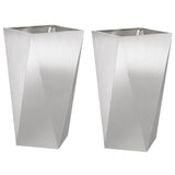 Vidaxl plantenbak 2 pcs zilver 40 x 40 x 75 cm roestvrij staal
