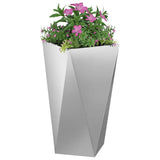 Vidaxl plantenbak 2 pcs zilver 40 x 40 x 75 cm gegalvaniseerd staal