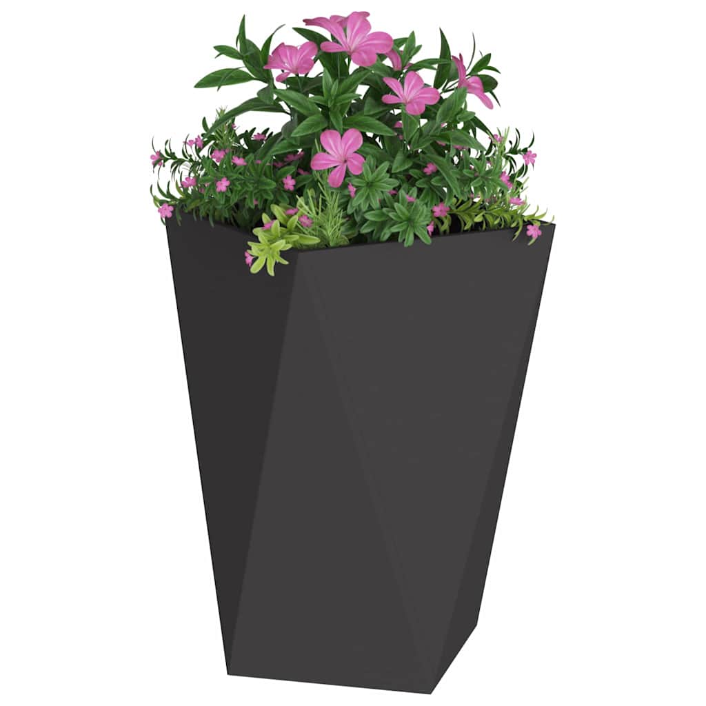 Vidaxl plantenbak zwart 50 x 50 x 75 cm staal