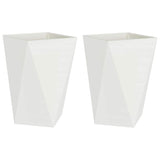 Vidaxl plantenbak 2 pcs wit 50 x 50 x 75 cm staal