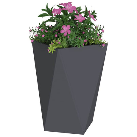 Vidaxl plantenbak antraciet 50 x 50 x 75 cm staal