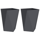 Vidaxl plantenbak 2 pcs antraciet 50 x 50 x 75 cm staal