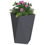 Vidaxl plantenbak 2 pcs antraciet 50 x 50 x 75 cm staal