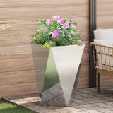Vidaxl plantenbak zilver 50 x 50 x 75 cm roestvrij staal