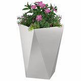 Vidaxl plantenbak zilver 50 x 50 x 75 cm roestvrij staal