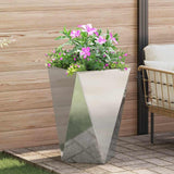 Vidaxl plantenbak zilver 50 x 50 x 75 cm gegalvaniseerd staal