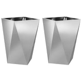 Vidaxl plantenbak 2 pcs zilver 50 x 50 x 75 cm gegalvaniseerd staal