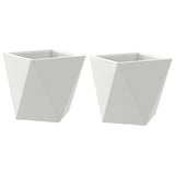 Vidaxl plantenbak 2 pcs wit 30 x 30 x 30 cm staal