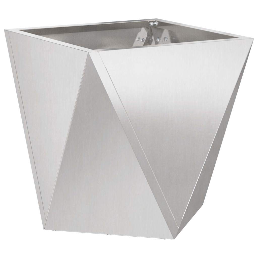 Vidaxl plantenbak zilver 30 x 30 x 30 cm roestvrij staal