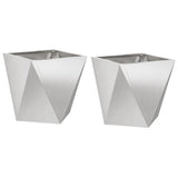 Vidaxl plantenbak 2 pcs zilver 30 x 30 x 30 cm roestvrij staal