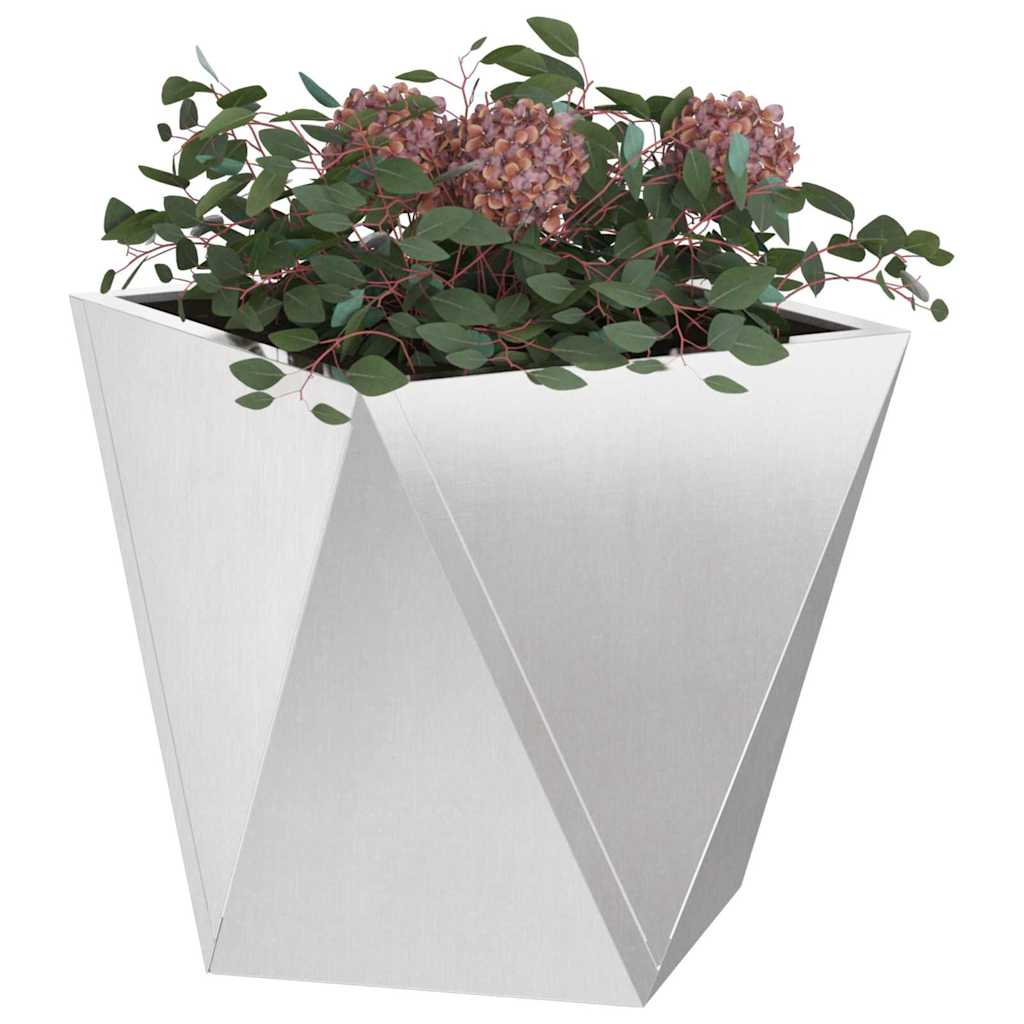 Vidaxl plantenbak 2 pcs zilver 30 x 30 x 30 cm roestvrij staal