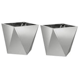 Vidaxl plantenbak 2 pcs zilver 30 x 30 x 30 cm gegalvaniseerd staal