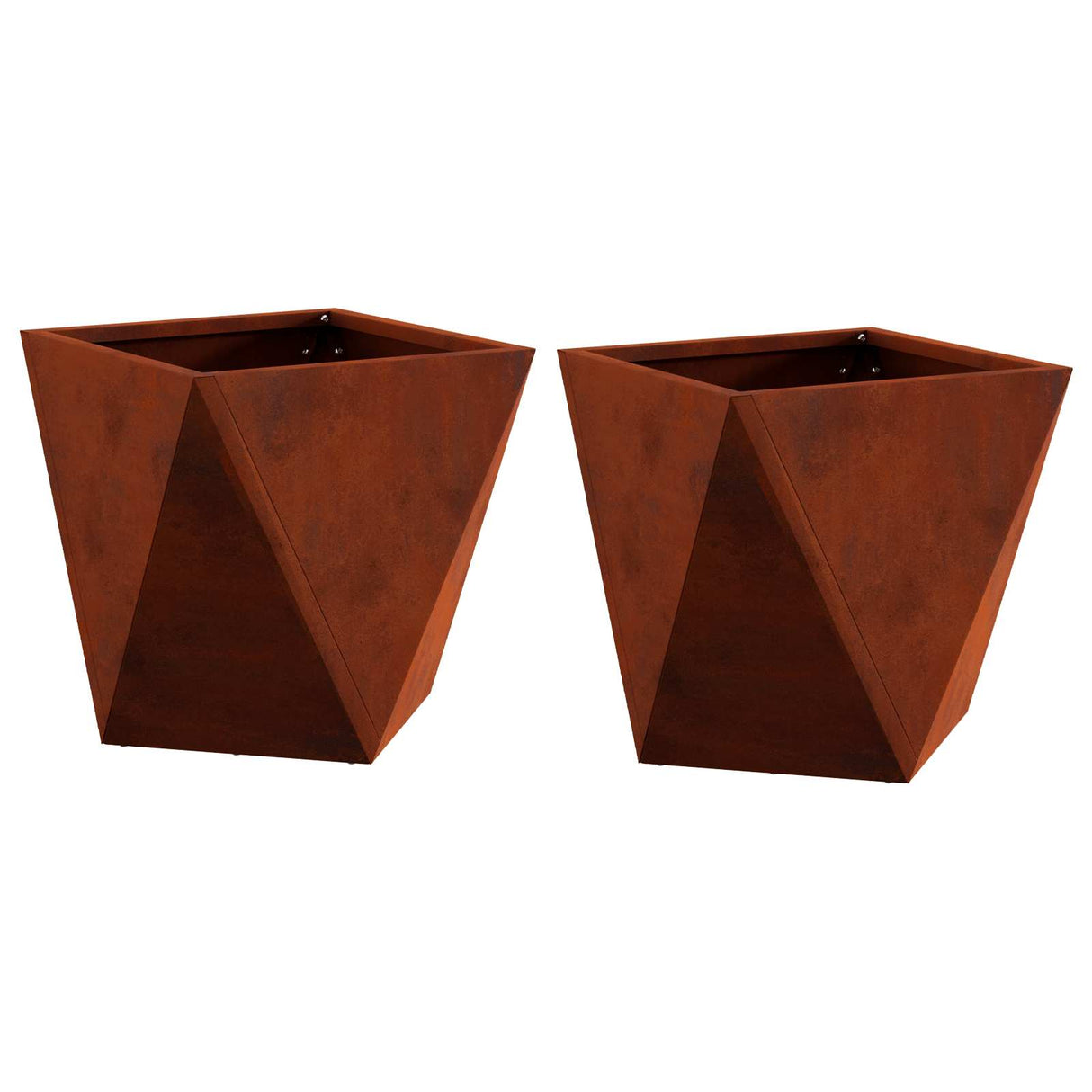 Vidaxl plantenbak 2 pcs roestig 30 x 30 x 30 cm cortenstaal