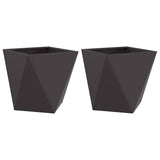 Vidaxl plantenbak 2 pcs zwart 40 x 40 x 40 cm staal