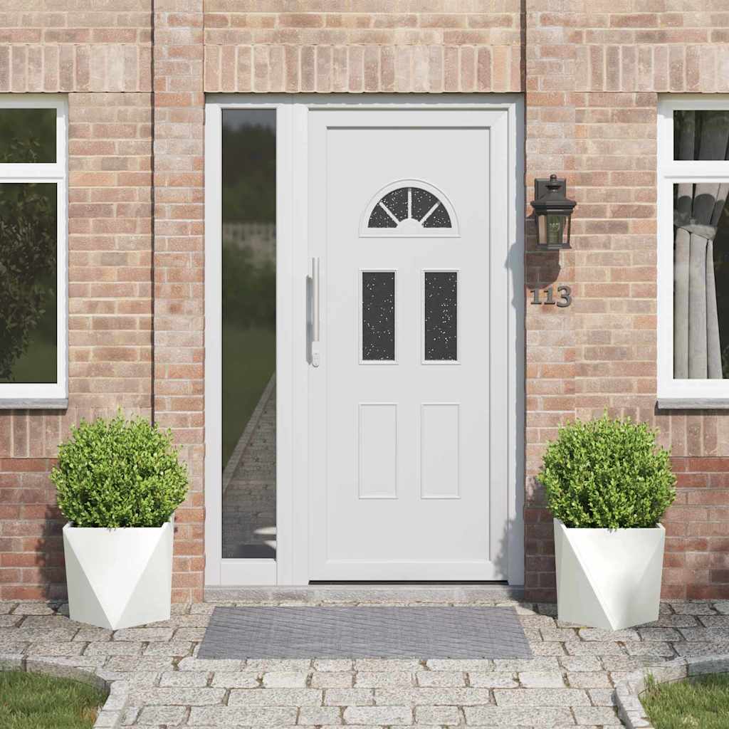 Vidaxl plantenbak 2 pcs wit 40 x 40 x 40 cm staal