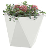 Vidaxl plantenbak 2 pcs wit 40 x 40 x 40 cm staal