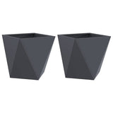 Vidaxl plantenbak 2 pcs antraciet 40 x 40 x 40 cm staal