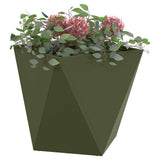 Vidaxl plantenbak olijf groen 40 x 40 x 40 cm staal