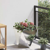 Vidaxl plantenbak zilver 40 x 40 x 40 cm roestvrij staal