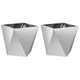 Vidaxl plantenbak 2 pcs zilver 40 x 40 x 40 cm gegalvaniseerd staal