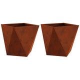 Vidaxl plantenbak 2 pcs roestig 40 x 40 x 40 cm cortenstaal