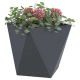 Vidaxl plantenbak antraciet 50 x 50 x 50 cm staal