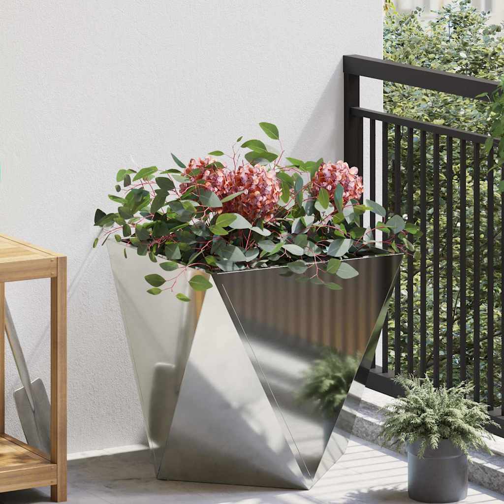 Vidaxl plantenbak zilver 50 x 50 x 50 cm gegalvaniseerd staal