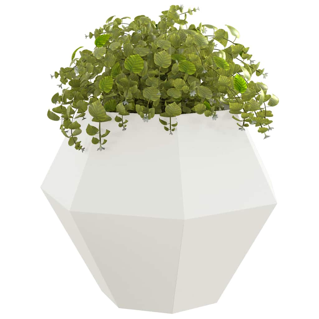 Vidaxl plantenbak wit 100 x 100 x 80 cm staal