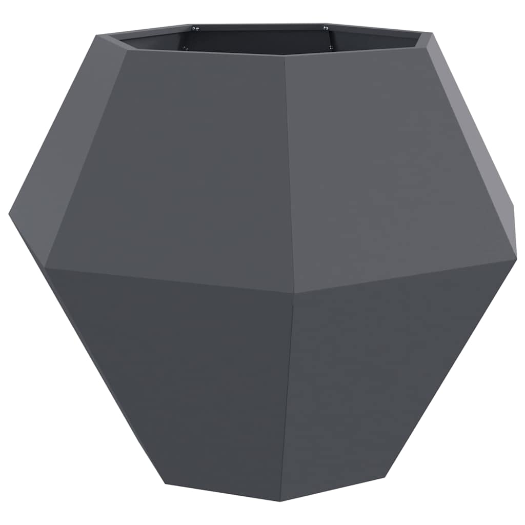 Vidaxl plantenbak antraciet 100 x 100 x 80 cm staal
