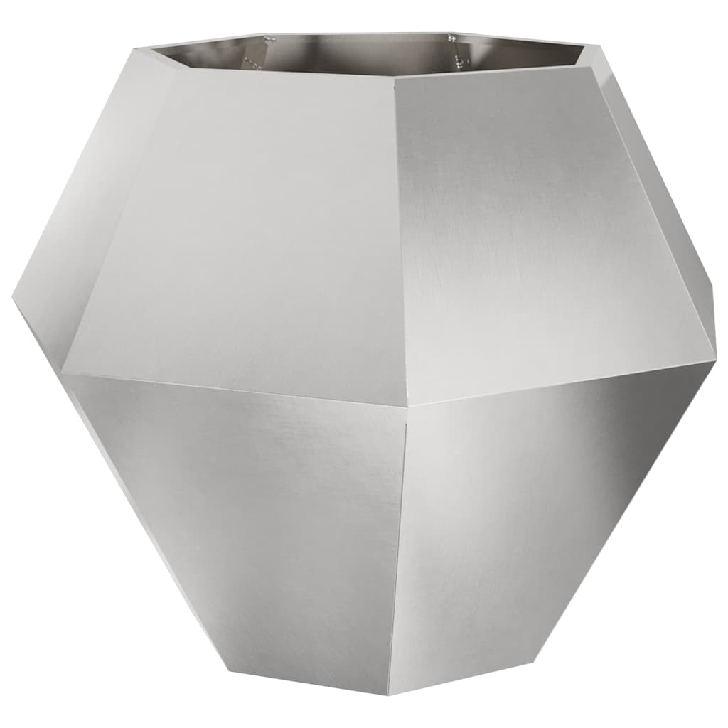 Vidaxl plantenbak zilver 100 x 100 x 80 cm roestvrij staal