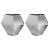 Vidaxl plantenbak 2 pcs zilver 100 x 100 x 80 cm gegalvaniseerd staal