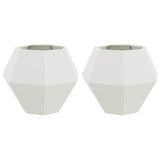 Vidaxl plantenbak 2 pcs wit 75 x 75 x 60 cm staal