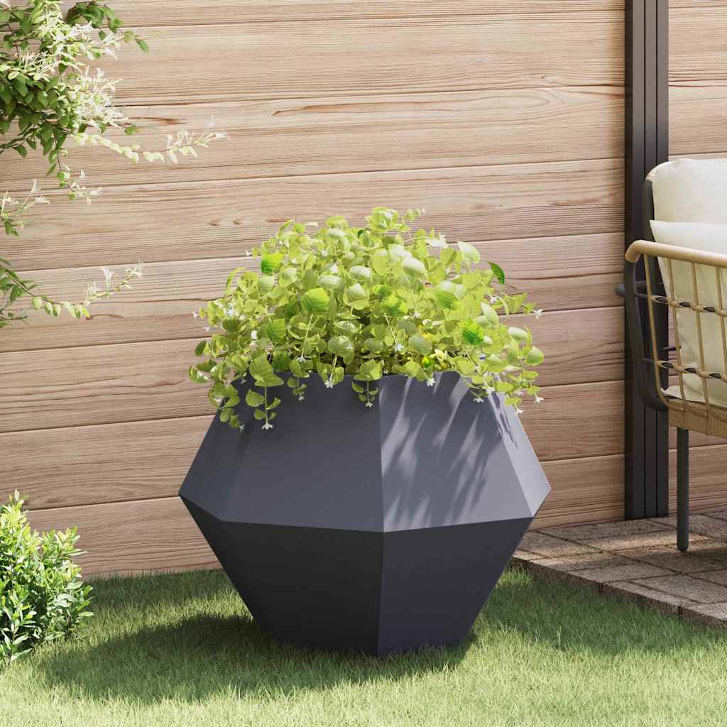 Vidaxl plantenbak antraciet 75 x 75 x 60 cm staal