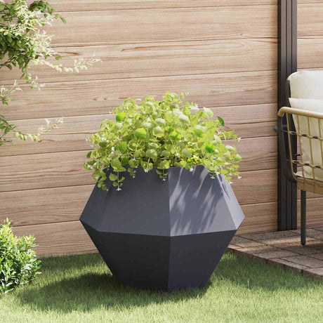 Vidaxl plantenbak antraciet 75 x 75 x 60 cm staal