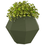 Vidaxl plantenbak 2 pcs olijf groen 75 x 75 x 60 cm staal