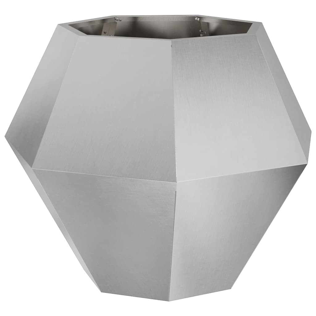 Vidaxl plantenbak zilver 75 x 75 x 60 cm roestvrij staal