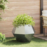 Vidaxl plantenbak zilver 75 x 75 x 60 cm gegalvaniseerd staal