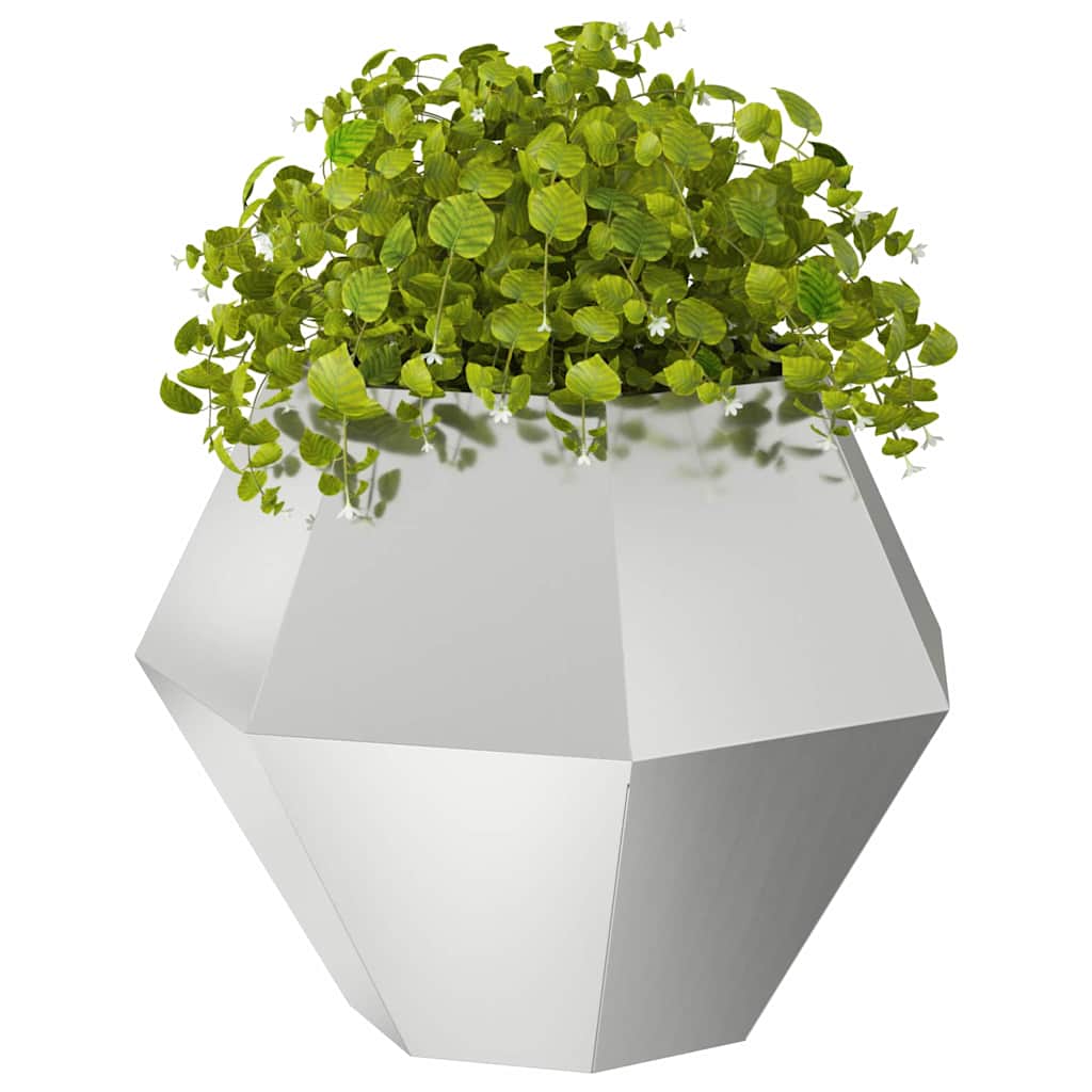 Vidaxl plantenbak zilver 75 x 75 x 60 cm gegalvaniseerd staal