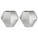 Vidaxl plantenbak 2 pcs zilver 75 x 75 x 60 cm gegalvaniseerd staal