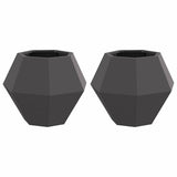 Vidaxl plantenbak 2 pcs zwart 50 x 50 x 40 cm staal