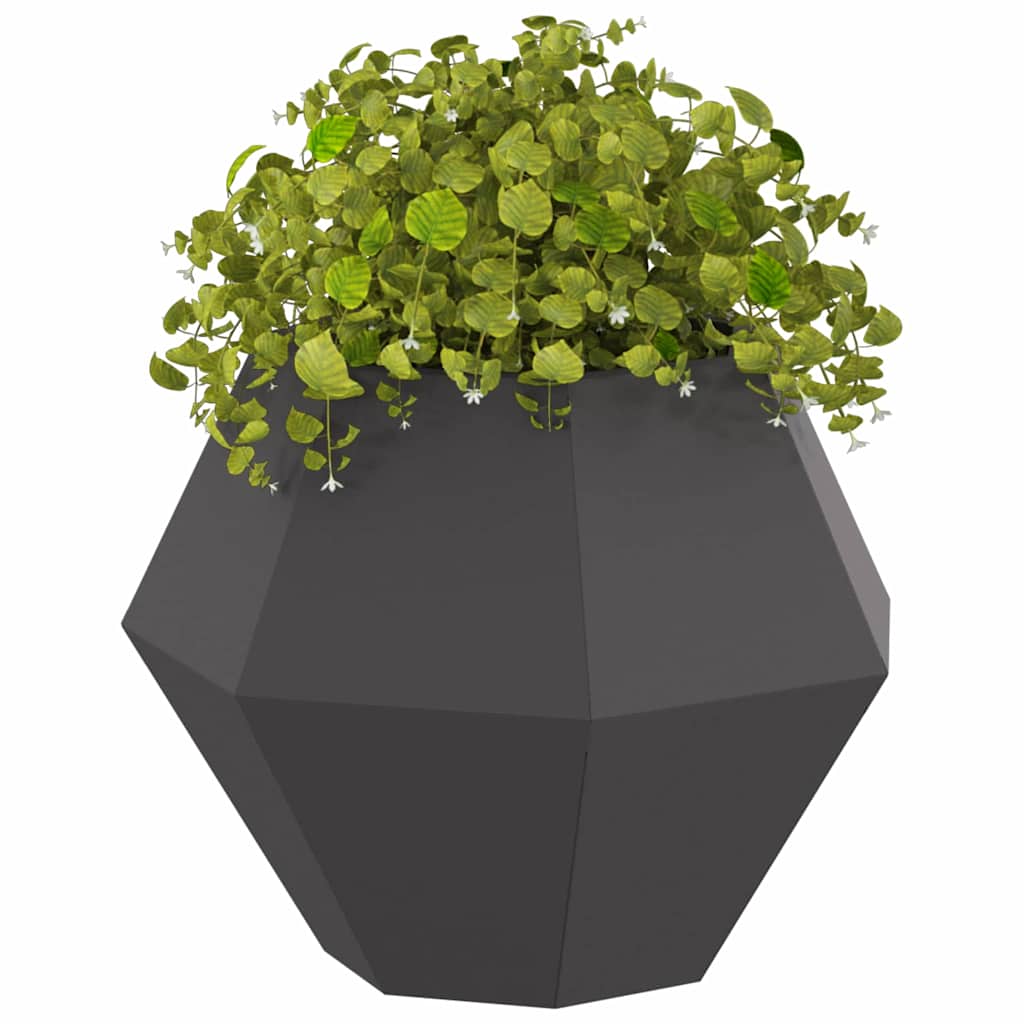 Vidaxl plantenbak 2 pcs zwart 50 x 50 x 40 cm staal