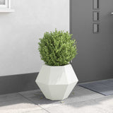 Vidaxl plantenbak wit 50 x 50 x 40 cm staal