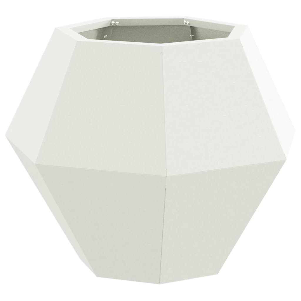 Vidaxl plantenbak wit 50 x 50 x 40 cm staal